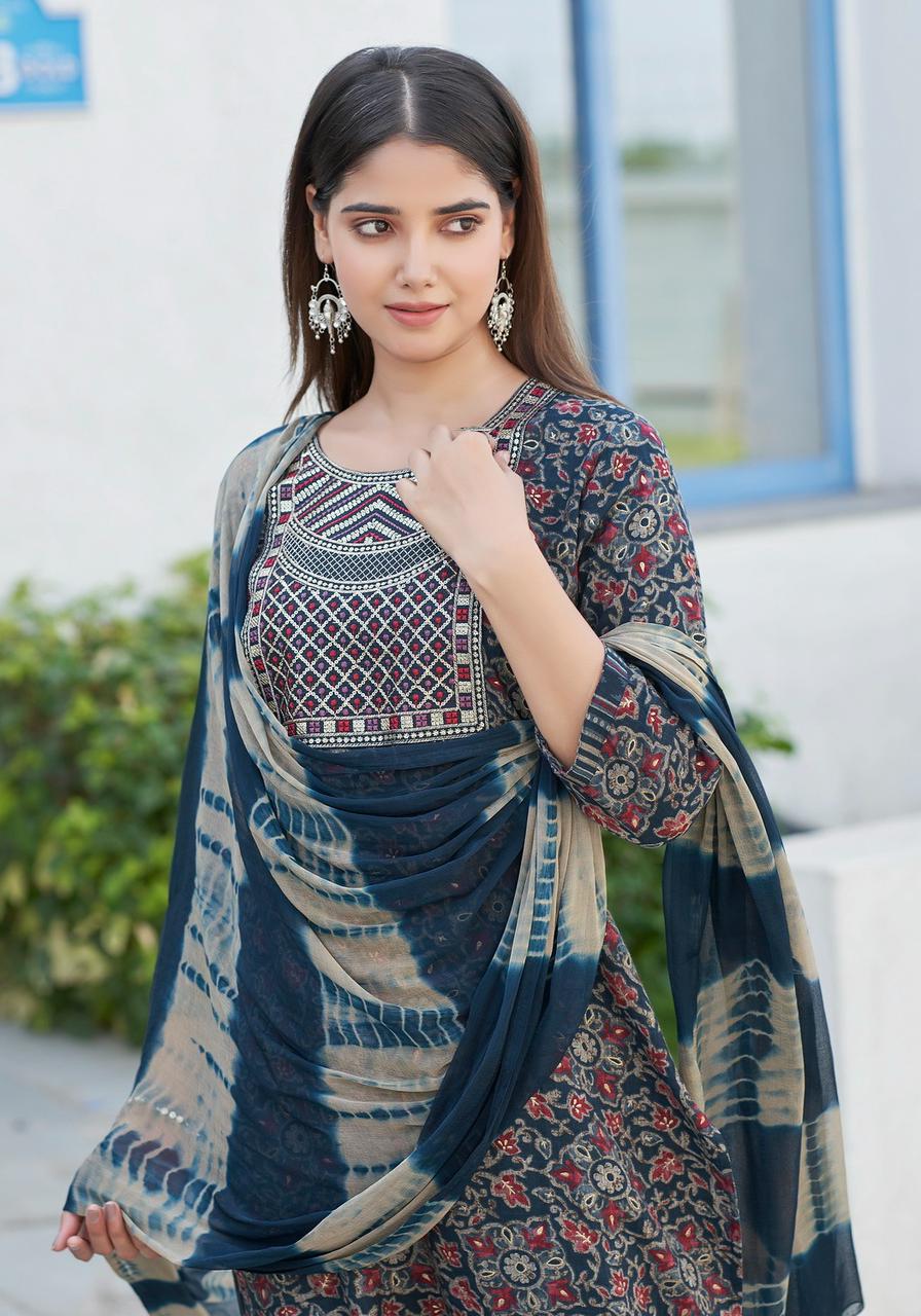 Shagun Vol 3 By Mystic 9 Rayon Foil Printed Kurti With Bottom Dupatta Wholesale Price In Surat